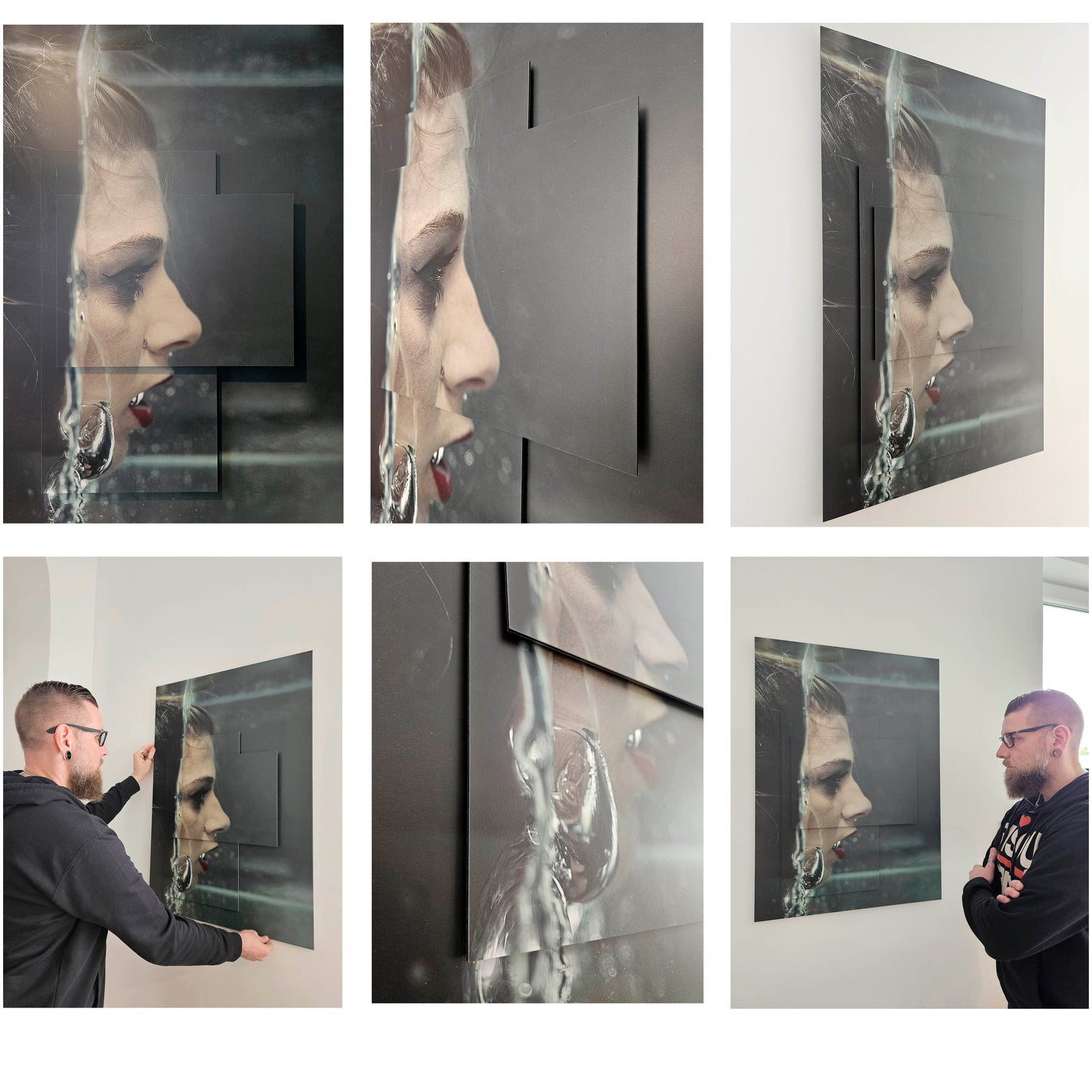 Aquarium 3D (Dibond en relief + Caisse Américaine Métal)