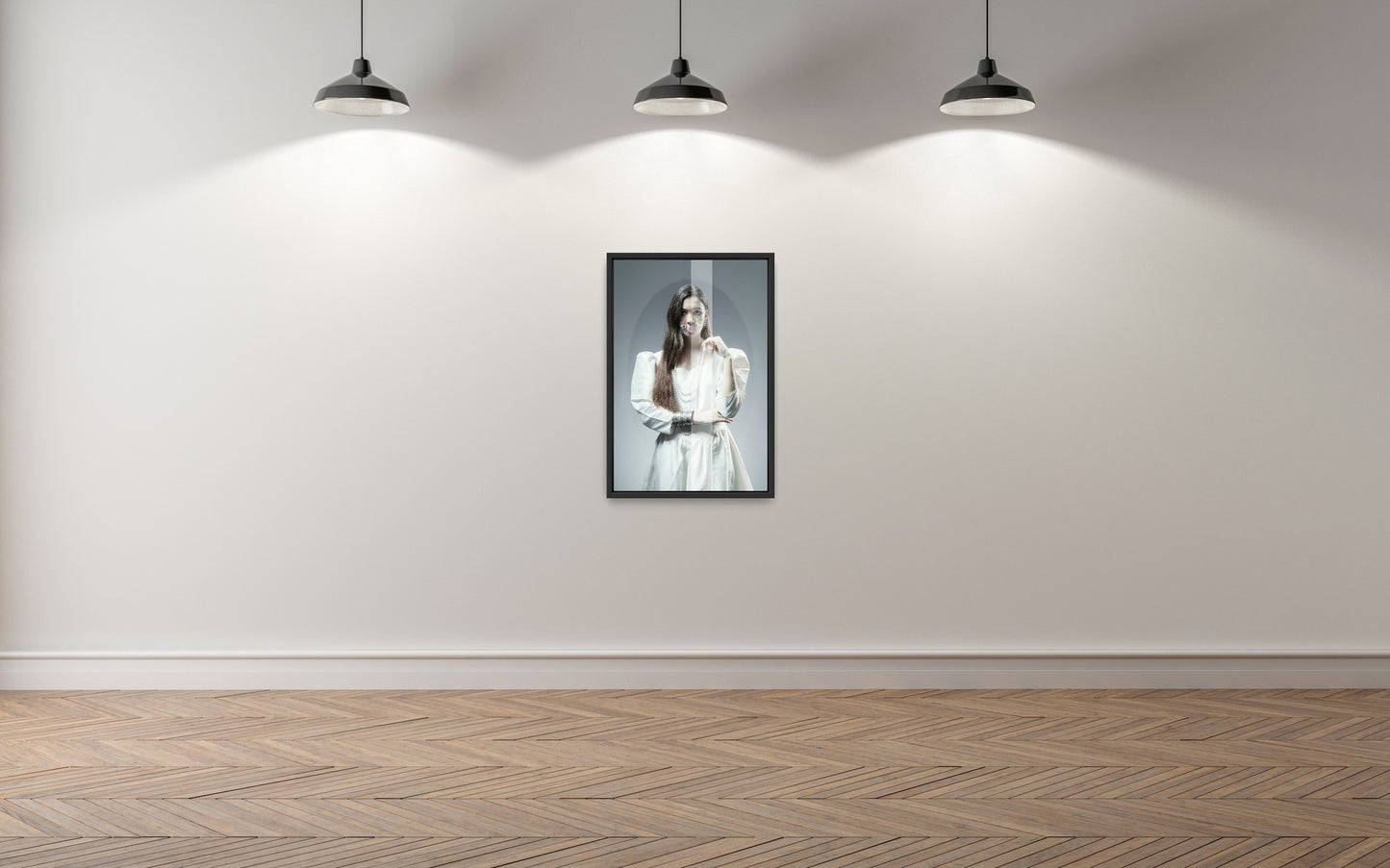 Flowers V - Fine-Art Print on Dibond + American Box Frame