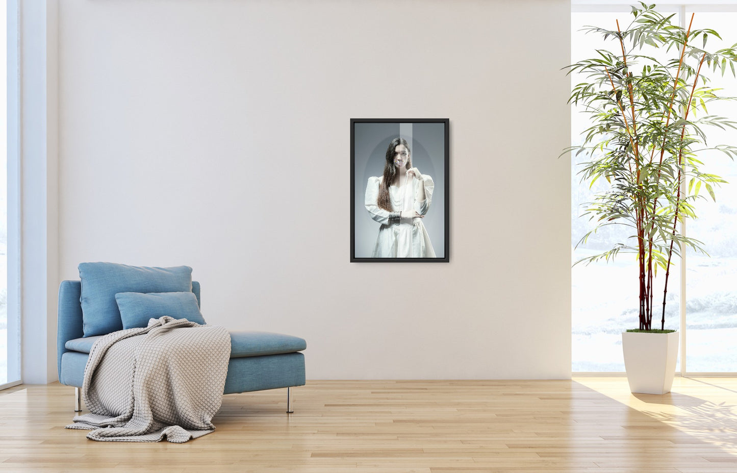 Flowers V - Fine-Art Print on Dibond + American Box Frame