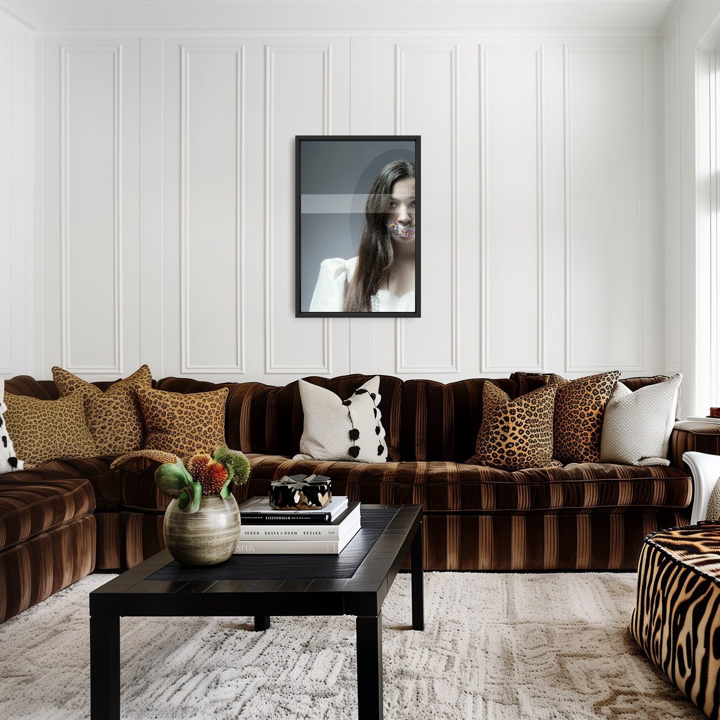 Flowers - Fine-Art Print on Dibond + American Box Frame