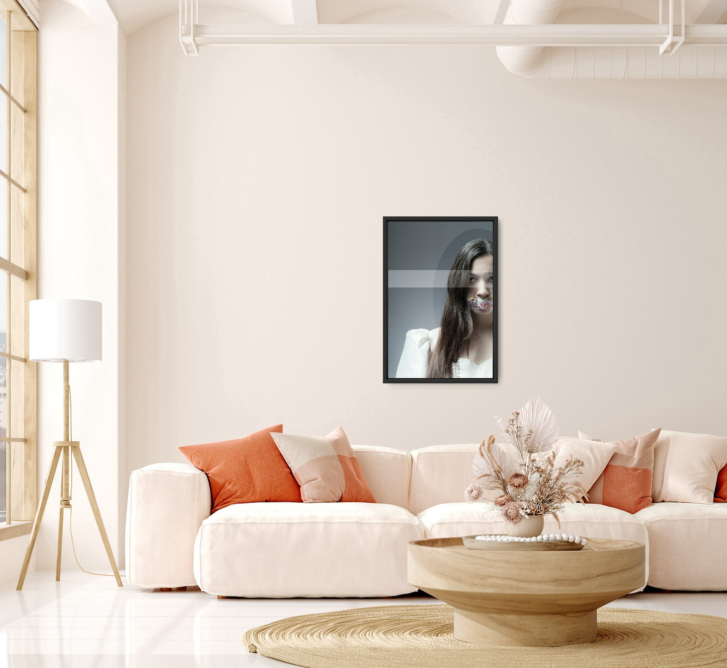 Flowers - Fine-Art Print on Dibond + American Box Frame