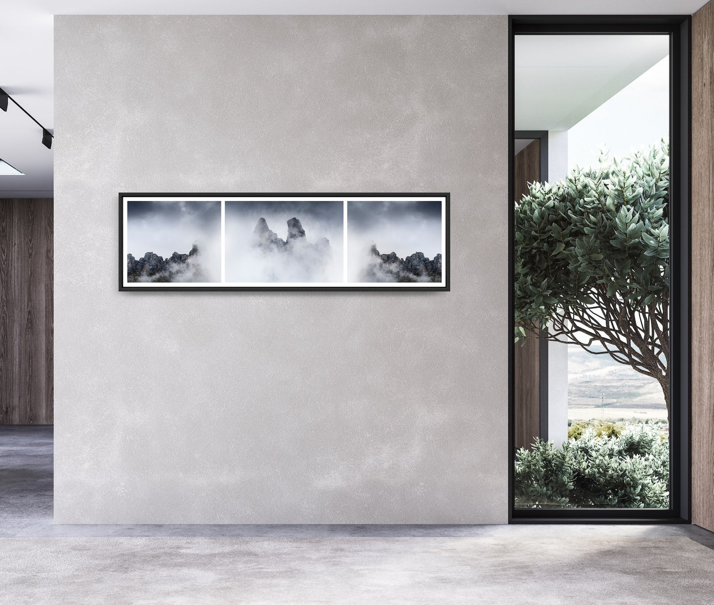 Montagnes Tryptique - Tirage Fine Art Photography (Panoramique) 90x25cm