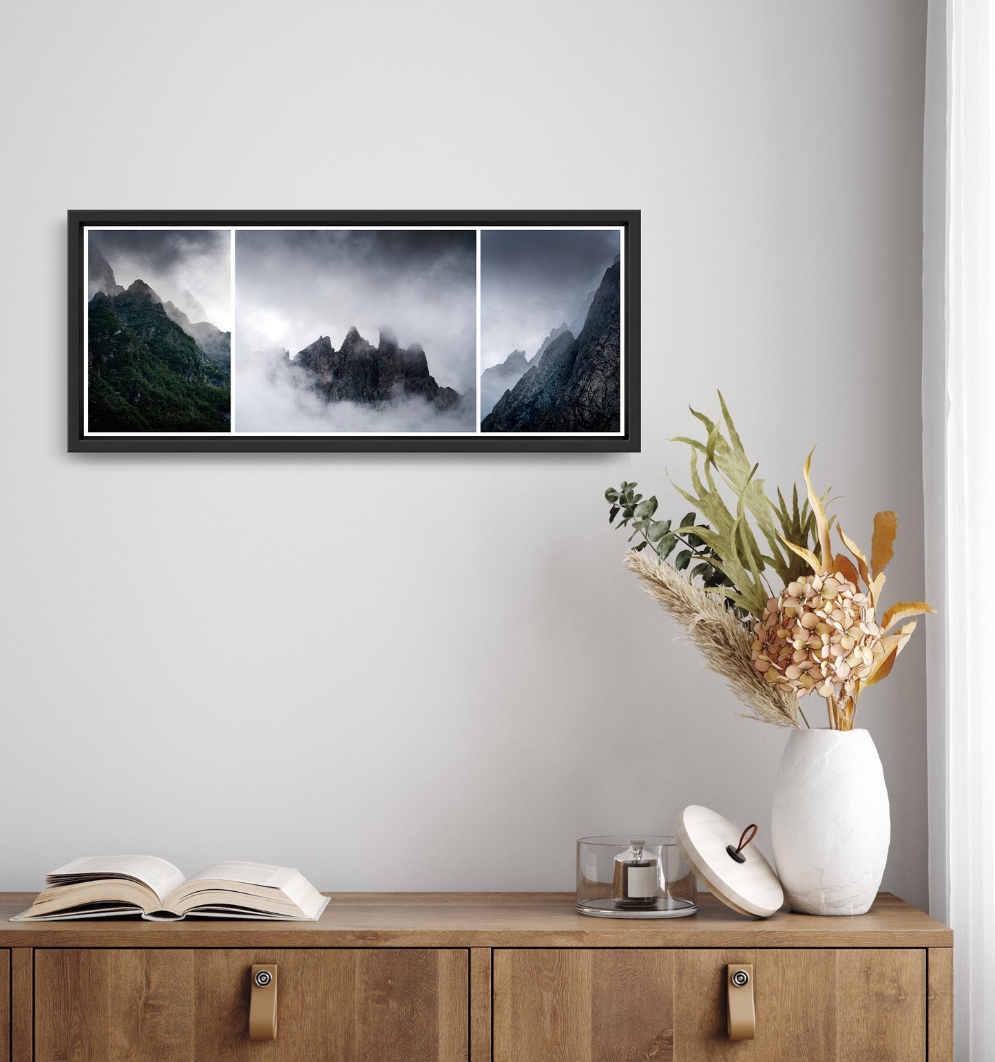 Montagnes II Tryptique - Tirage Fine Art Photography (Panoramique) 90x35cm