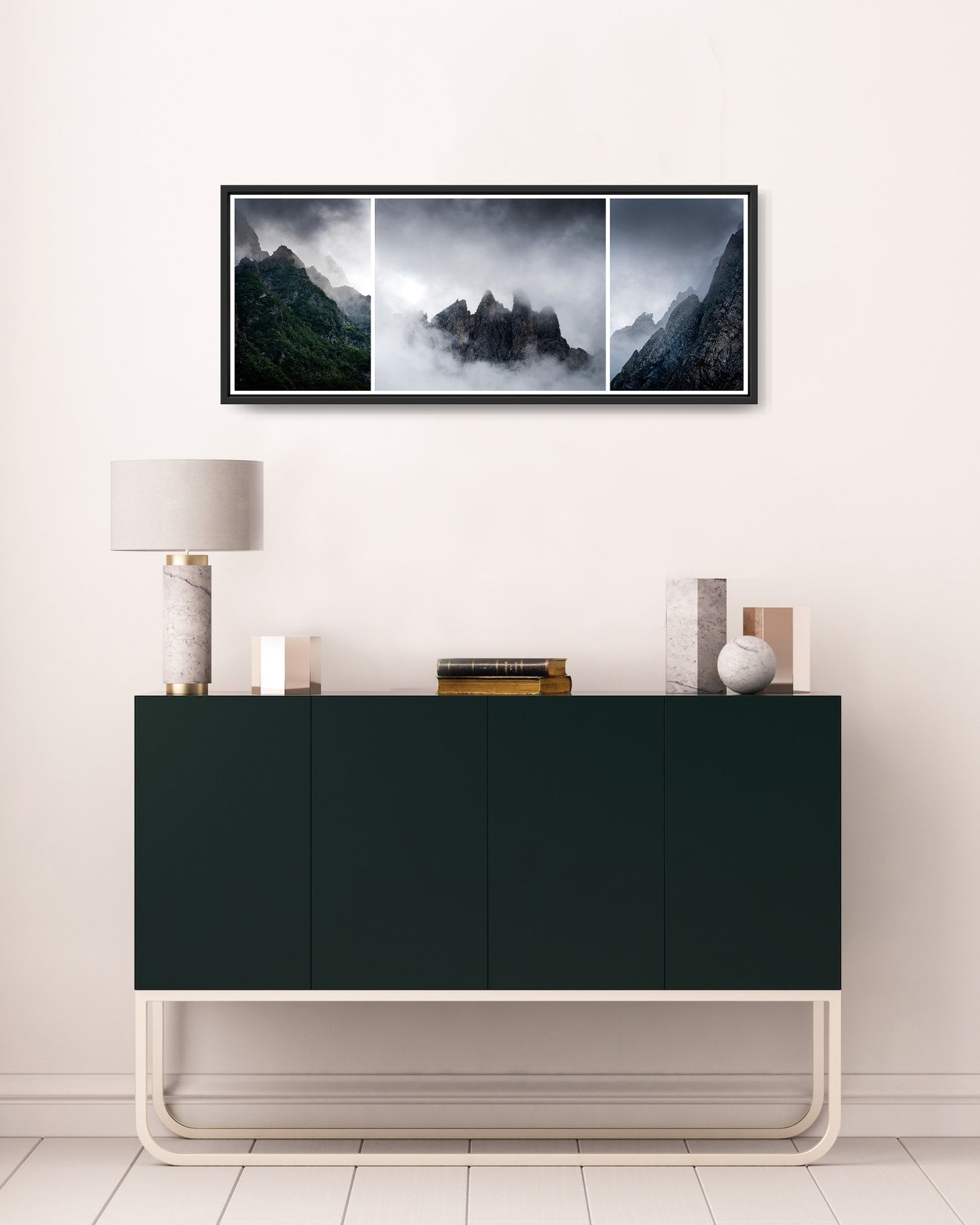 Montagnes II Tryptique - Tirage Fine Art Photography (Panoramique) 90x35cm