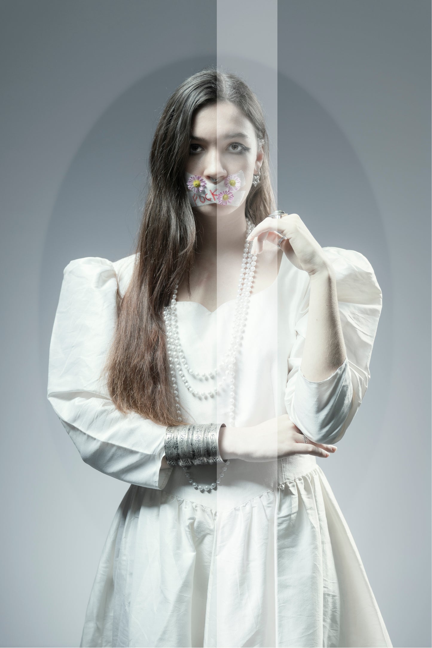 Flowers V - Fine-Art Print on Dibond + American Box Frame