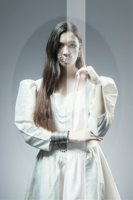 Flowers V - Fine-Art Print on Dibond + American Box Frame